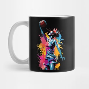 Watercolor Basketball girl Mug